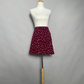 Maroon Floral MiniSkirt A-line with Zipper