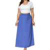 Soft Linen Long Skirts - Berry Blue