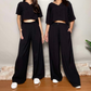 Black Wideleg Linen Pants