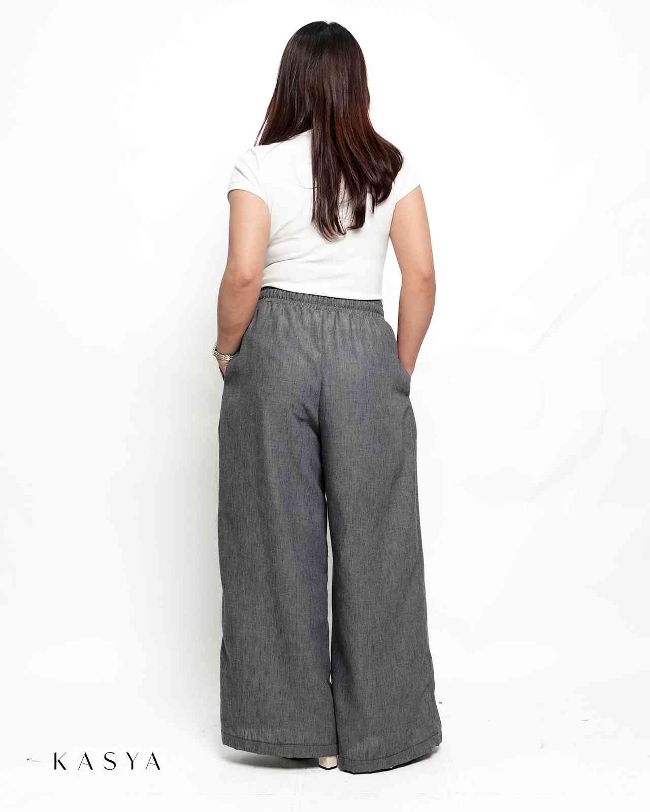 Gaby Wide Leg Pants - Viscose Linen