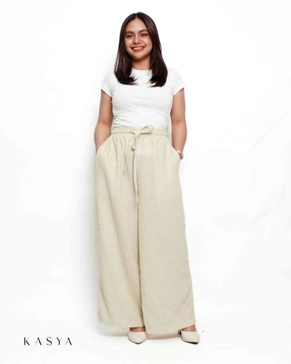Gaby Wide Leg Pants - Viscose linen