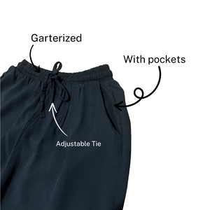 Black Wideleg Linen Pants