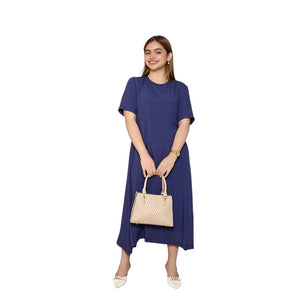 Navy Blue Claire Soft Linen Dress