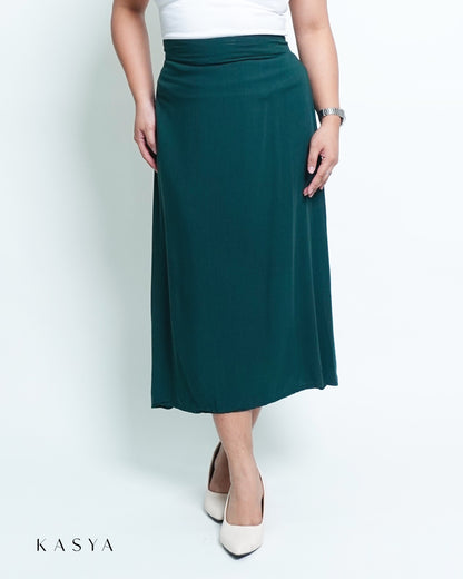 A - Line Maxi Skirt – Soft Linen - Kasya