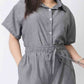 Gwen Boxy Polo Blouse - Viscose Linen