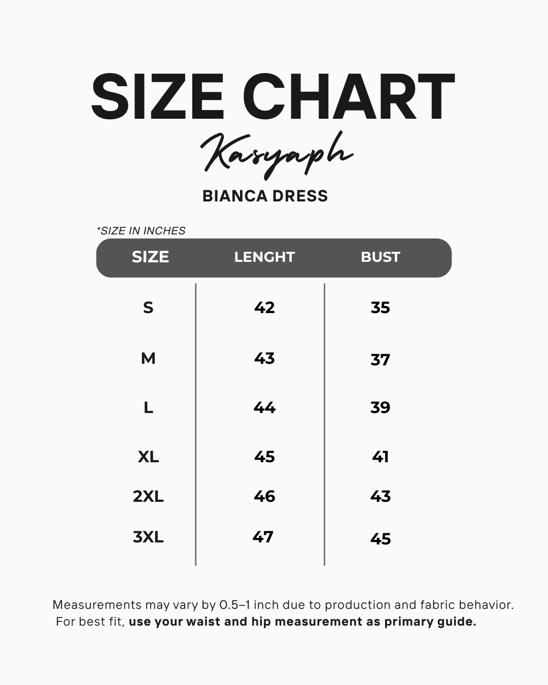 Bianca Maxi Dress – Soft Linen Size Chart