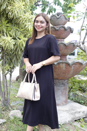 Black Claire Soft Linen Dress
