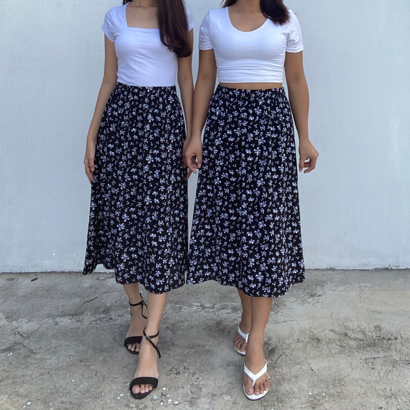 KasyaPH MIDI Skirt Floral ( FULL GARTER )