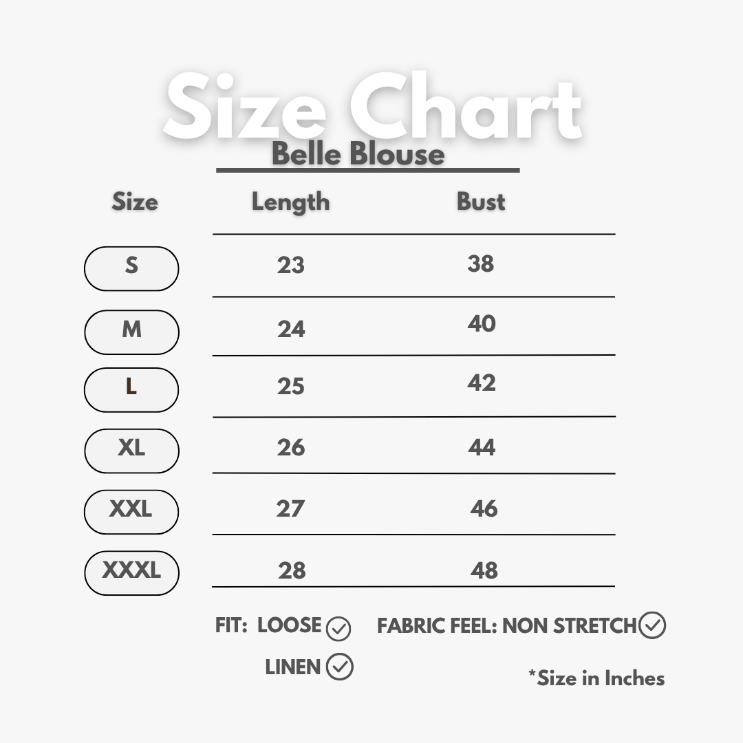 Belle Polo Size Chart