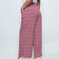 Wide-Leg Pants – Floral Linen