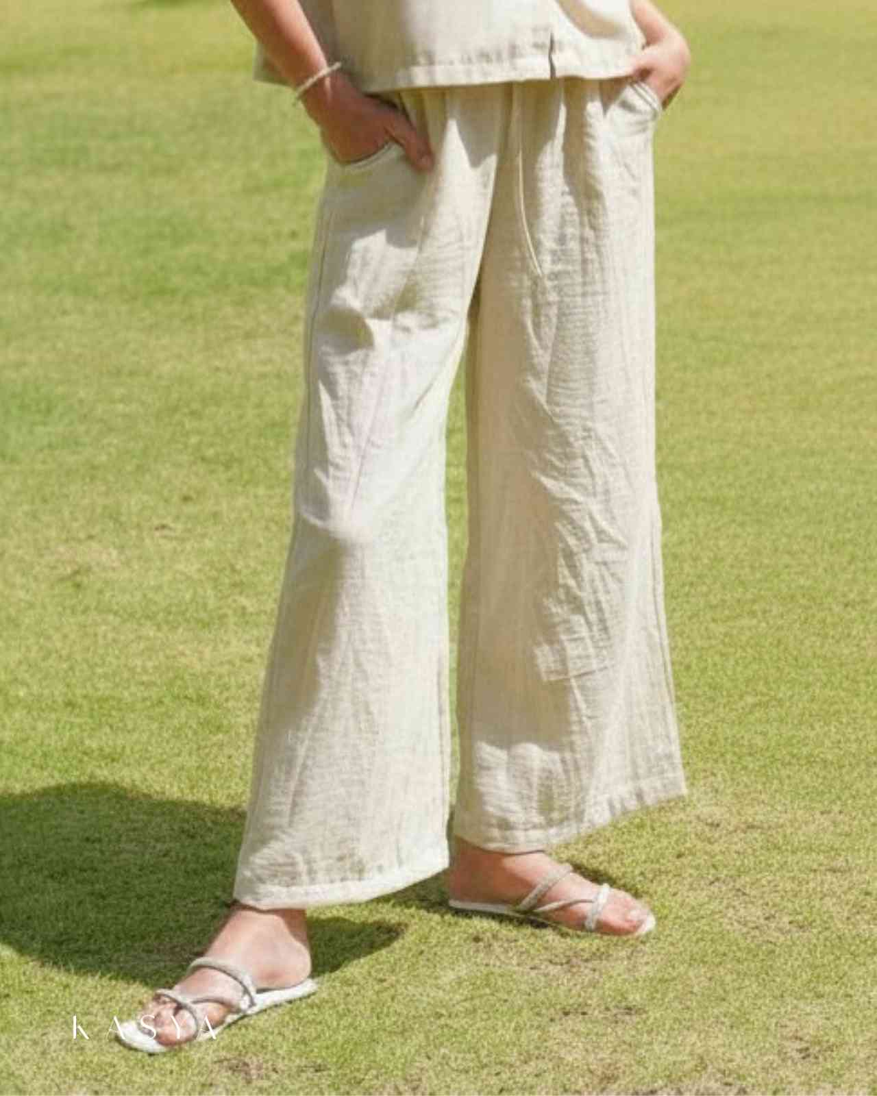 Gaby Wide Leg Pants - Viscose Linen