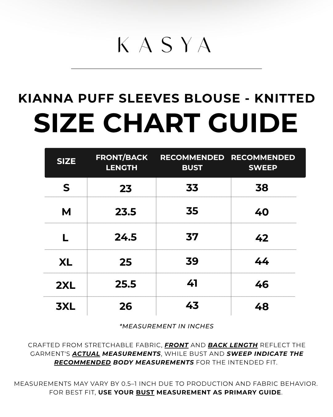 LP | Size Chart