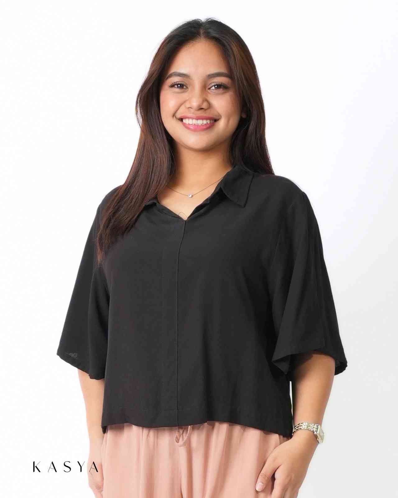 Ella Box Fit Polo - Soft Linen