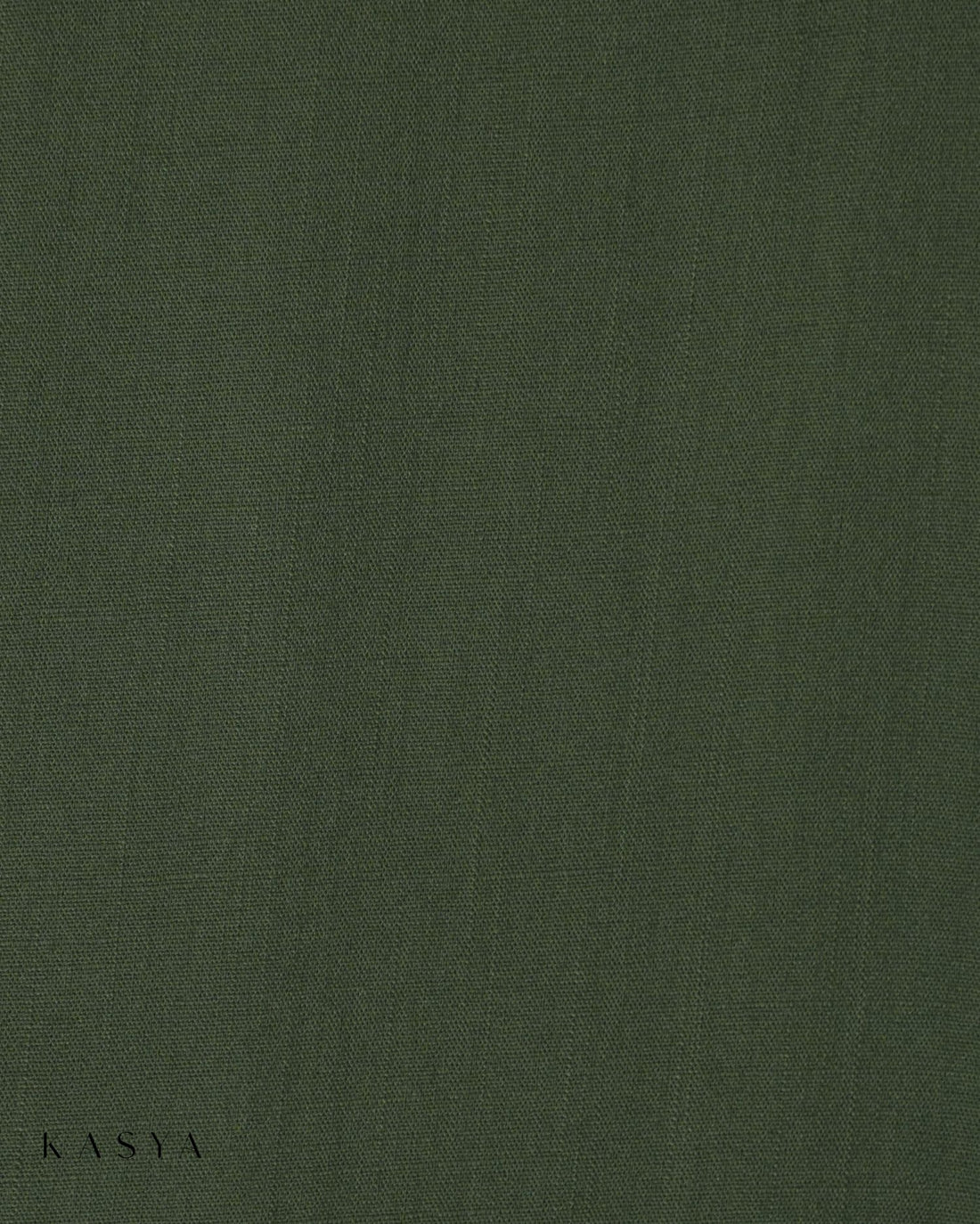 Moss Green wide-leg pants, fabric close-up